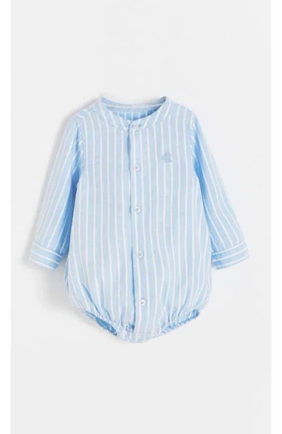 Babycottons Roque Blouse Bodysuit For Infant In Blue