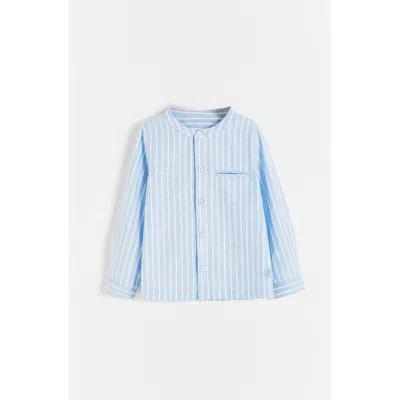 Babycottons Roque Button-front Shirt For Toddler In Blue