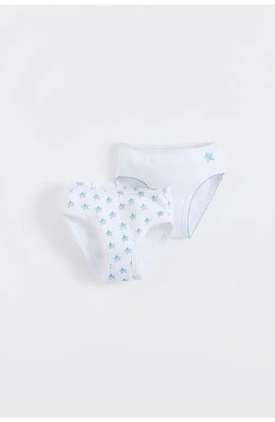 Babycottons Set Of 2 Star Panties Infant In Blue