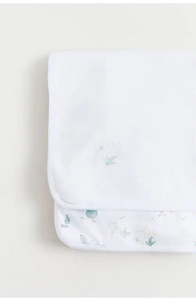 Babycottons Simone Receiving Blanket In Blue