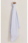 Babycottons Smock Receiving Blanket In Blue