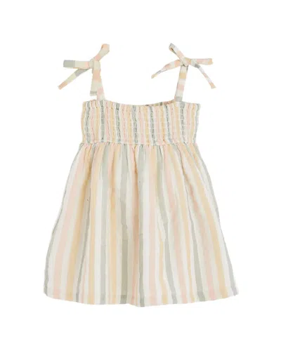 Babycottons Kids'  Striped Dress In Gray