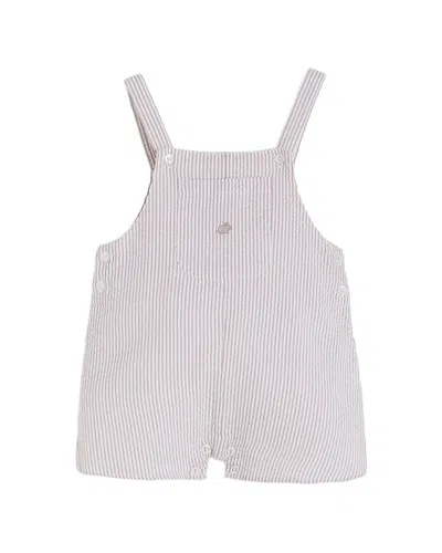 Babycottons Kids'  Striped Shortall In Gray
