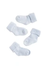 Babycottons Towel Socks Set Of 2 In Blue