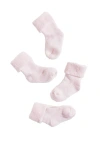 Babycottons Towel Socks Set Of 2 In Pink