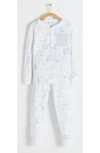 Babycottons Tuc Snug Fit Long Pajama Set For Infant In White