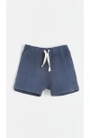 Babycottons Waffle Short For Little Kid & Big Kid In Blue