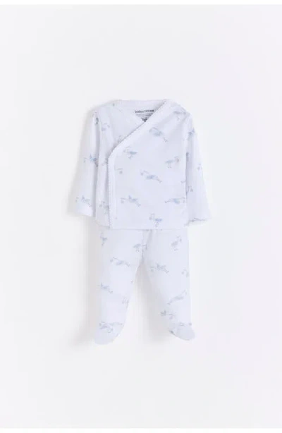 Babycottons Welcome Bathrobe Set Boys In Light Blue