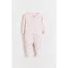 Babycottons Whimsy Zip Footed Pajama For Infant In Pink