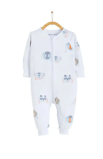 Babycottons Kids'  Wild Zip Footless Pajama For Infant In Multi