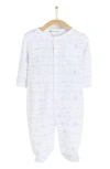 Babycottons Woods Pajama Snap Footie In Pink