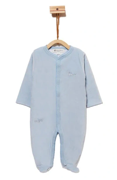 Babycottons Kids'  Woods Plush Footie Pajama In Blue