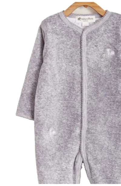 Babycottons Kids'  Woods Plush Footie Pajama In Grey