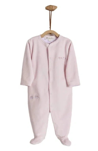 Babycottons Kids'  Woods Plush Footie Pajama In Pink