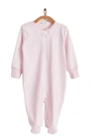 Babycottons Woods Ray Double Zip Footie In Pink