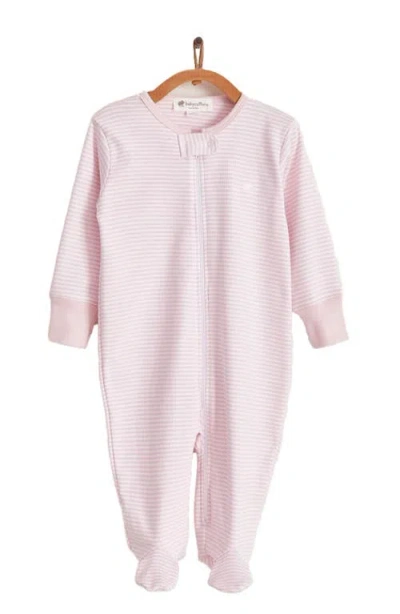 Babycottons Woods Ray Double Zip Footie In Pink