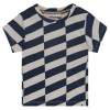 Babyface Asymmetrical Print Short Sleeve T-shirt In Blue