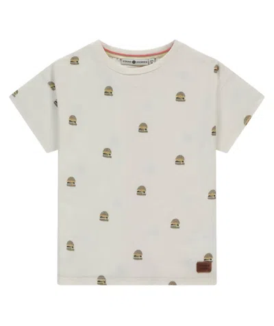 Babyface Kids' Boy's Burger Icon Short Sleeve T-shirt In Off-white In Gray
