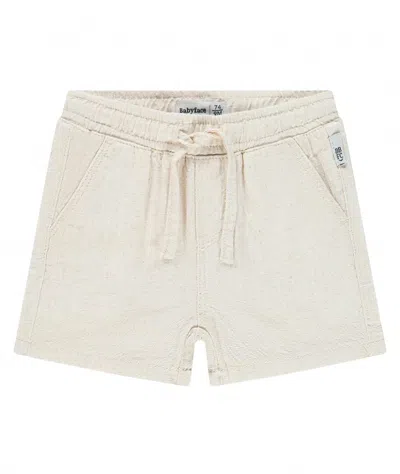 Babyface Kids' Boy's Soft Linen Short In Stone In Neutral