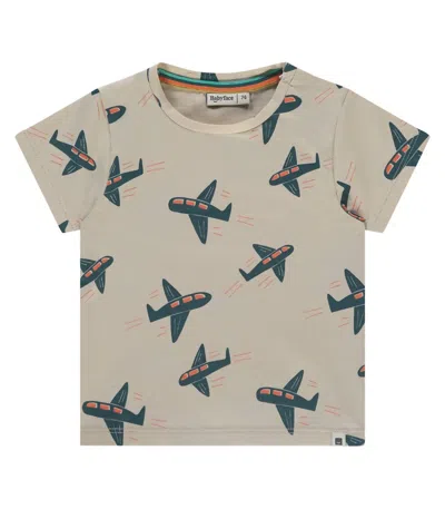 Babyface Kids' Boys' Jet Plane Short Sleeve Tee In Shell In Gray