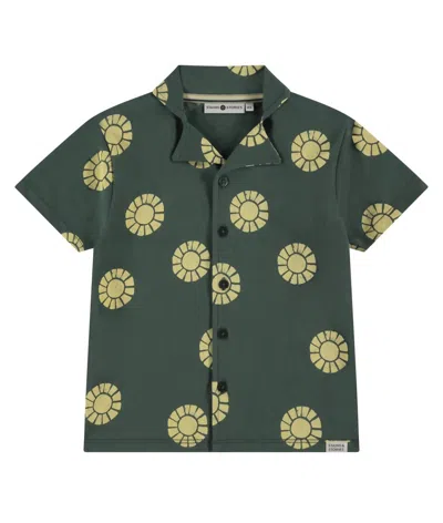 Babyface Kids' Boys' Sun Medallion Short Sleeve Shirt In Bottle Green