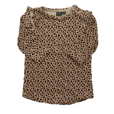 Pre-owned Babyface Kids'  Girls Pink Leopard Dress In Brown