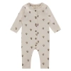 Babyface Heart Print Romper In Neutral