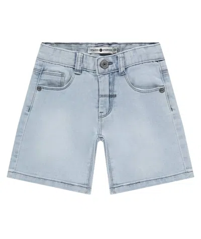 Babyface Kid's Denim Short In Light Blue In Multi