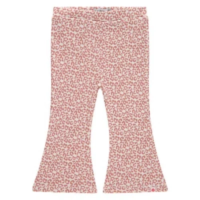 Babyface Leopard Print Flare Leggings In Pink