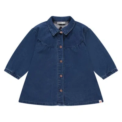 Babyface Long Sleeve Denim Dress In Blue