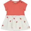 Babyface Multitextured Short Sleeve Dress In Pink