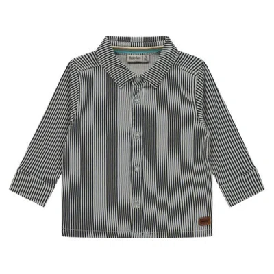 Babyface Pinstripe Button Up Shirt In Gray