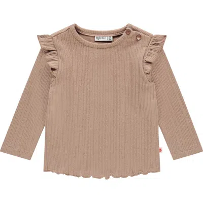 Babyface Pointelle Long Sleeve Shirt In Neutral