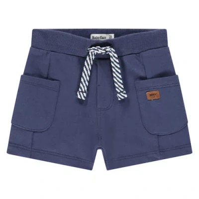 Babyface Pull On Seamed Sweatshort In Blue