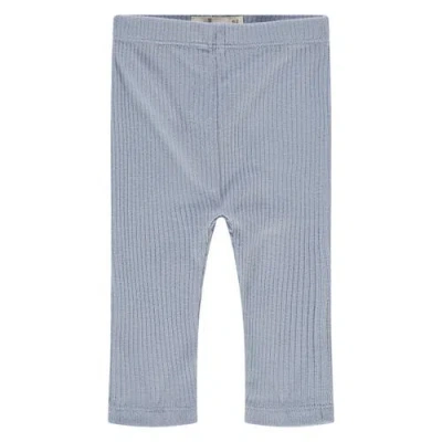 Babyface Ribbed Texture Leggings In Blue