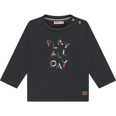 Babyface Sports Graphic Long Sleeve T-shirt In Black