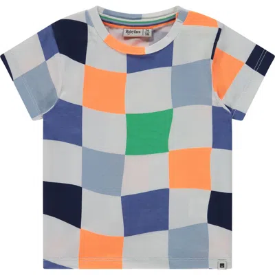 Babyface Wavy Checkered Pattern T-shirt In Yellow