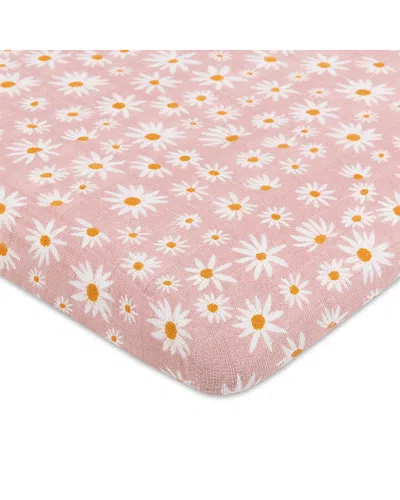 Babyletto All Stages Bassinet Sheet In Gots Certified Organic Muslin Cotton In Pink