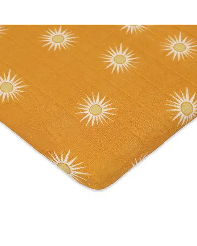 Babyletto All Stages Bassinet Sheet In Gots Certified Organic Muslin Cotton In Golden Hour