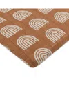 Babyletto All Stages Bassinet Sheet In Gots Certified Organic Muslin Cotton In Terracotta Rainbow