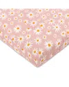 Babyletto All Stages Midi Crib Sheet In Gots Certified Organic Muslin Cotton In Pink