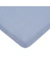 Babyletto All Stages Midi Crib Sheet In Gots Certified Organic Muslin Cotton In Dewdrop