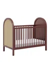Babyletto Bondi Cane 3 In 1 Convertible Crib In Crimson With Natural Cane