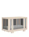 Babyletto Classic Yuzu 8 In 1 Convertible Crib With All Stages Conversion Kits In Washed Natural / Black