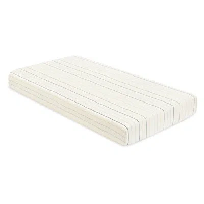 Babyletto Crib Sheet In Gots Certified Organic Brushed Cotton In Ivory With Cool Multi-color Stripes