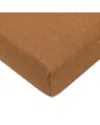 Babyletto Crib Sheet In Gots Certified Organic Muslin Cotton In Brown