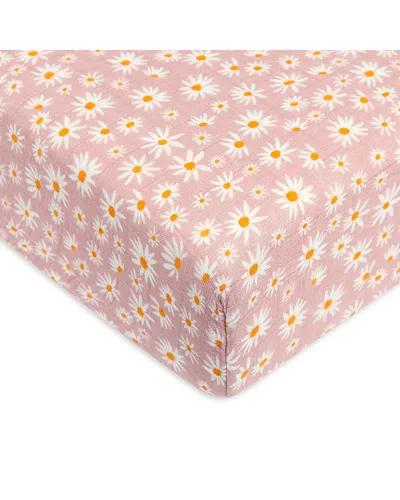 Babyletto Crib Sheet In Gots Certified Organic Muslin Cotton In Daisy