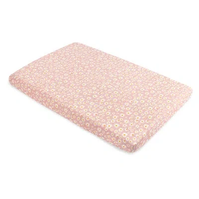 Babyletto Daisy Muslin Mini Crib Sheet In Pink