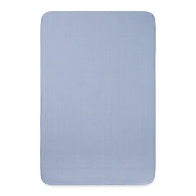 Babyletto Dewdrop Muslin Mini Crib Sheet In Blue