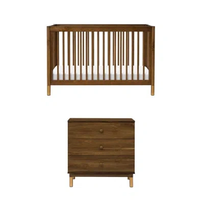 Babyletto Gelato Convertible Standard Nursery Furniture Set In Washed Natural